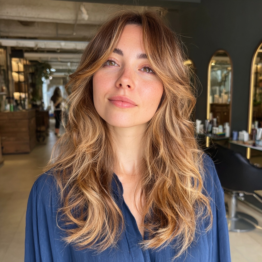 Honey Drizzle Balayage for Easy Texture