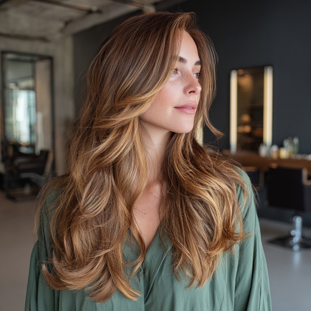 Honeyed Bronde Ribboning for Gentle Lift