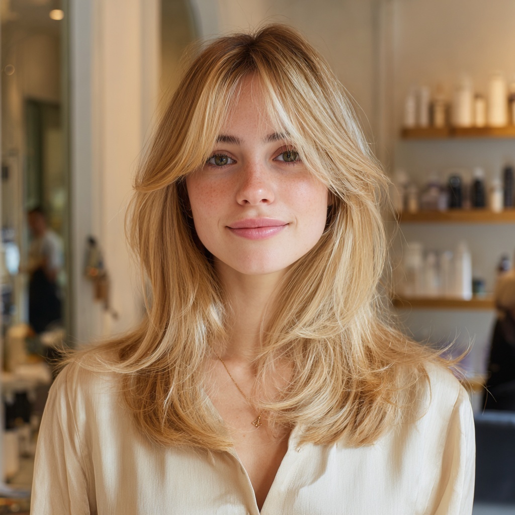 Hush Cut with Subtle Curtain Bangs