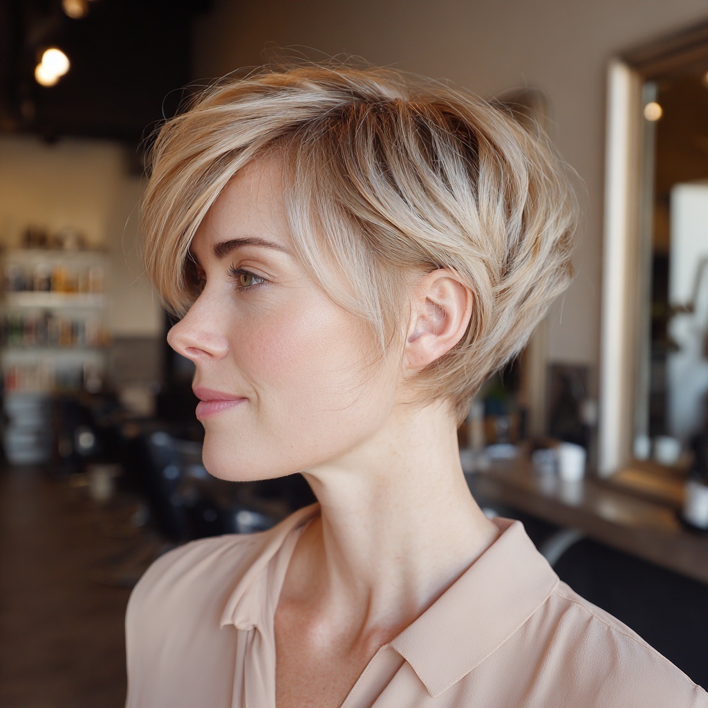Layered Undercut Pixie Adding Balanced Lift