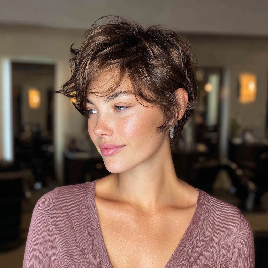 Long Layered Pixie with Airy Volume