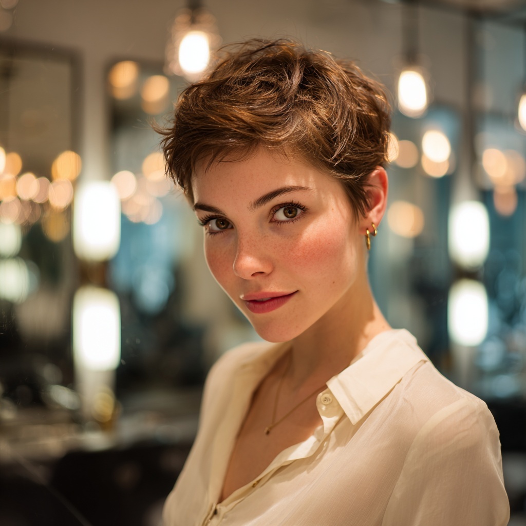 Maple Gloss Pixie with Soft Crown