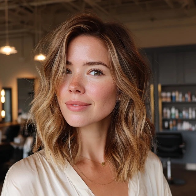 Maple to Toffee Lob with Soft Waves