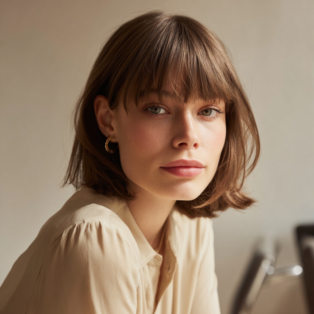 Minimal Crop Reflecting Quiet Confidence