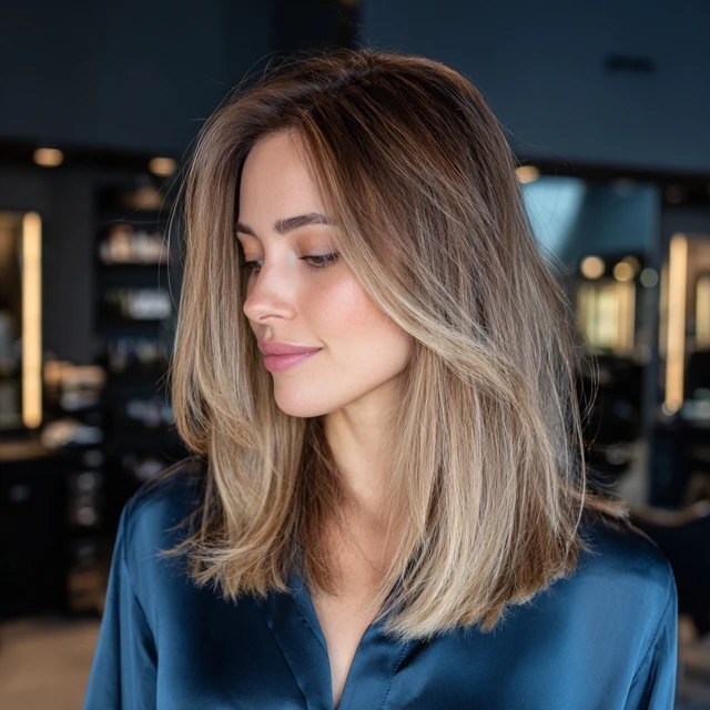 Mocha Swirl to Vanilla Lob with Polished Ends