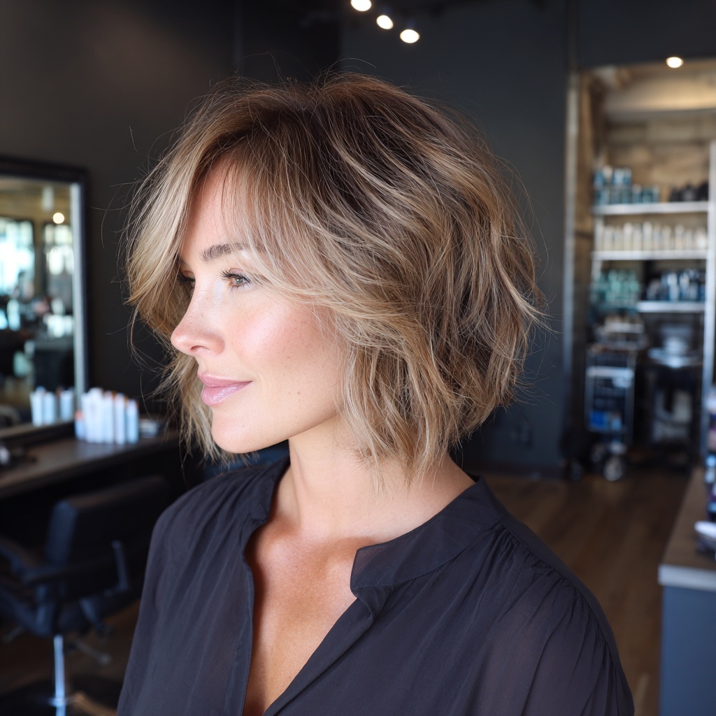 Opal Sand Highlight Bob for Soft Iridescent Lift