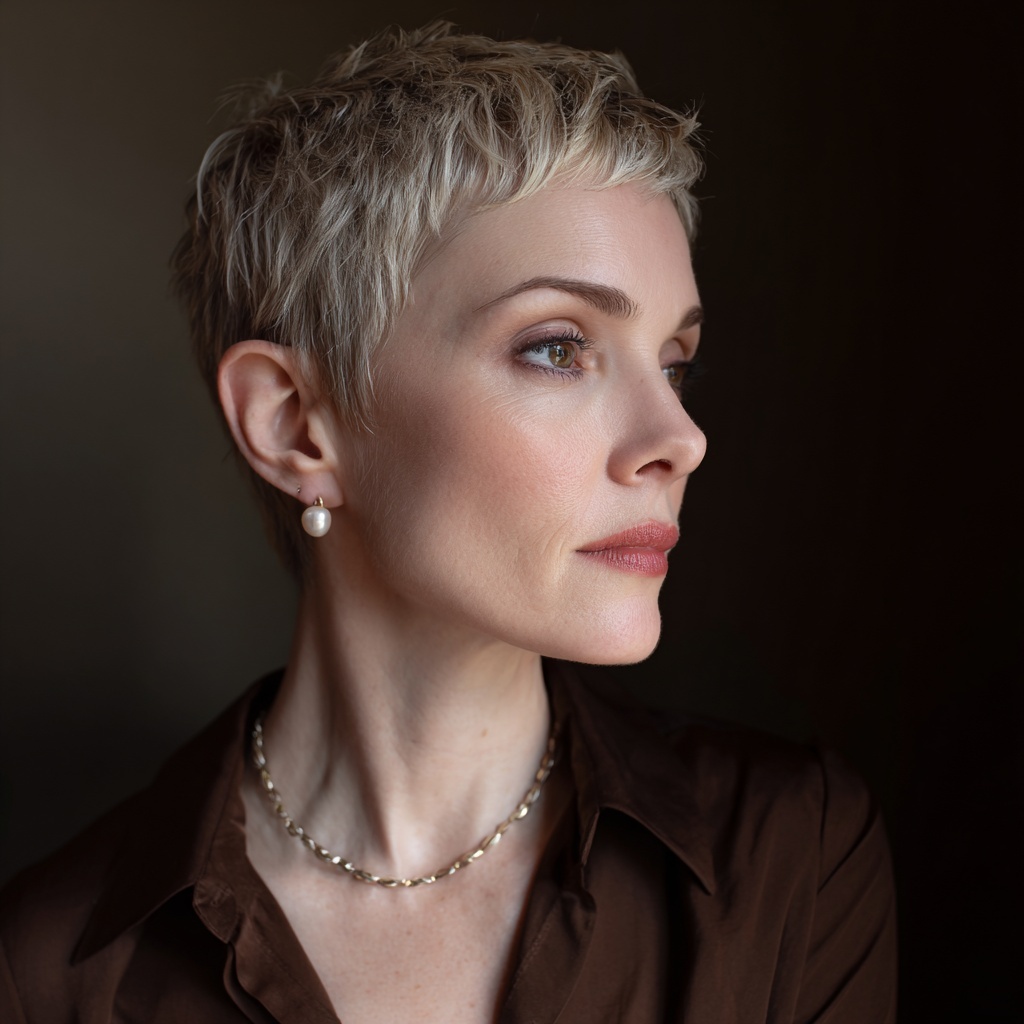 Pearl Glass Pixie with Tapered Sides