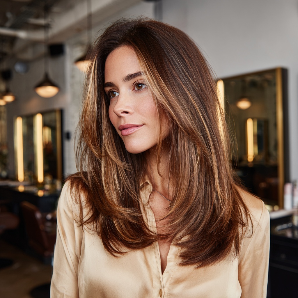 Polished Lob Layers Gliding Under Studio Light