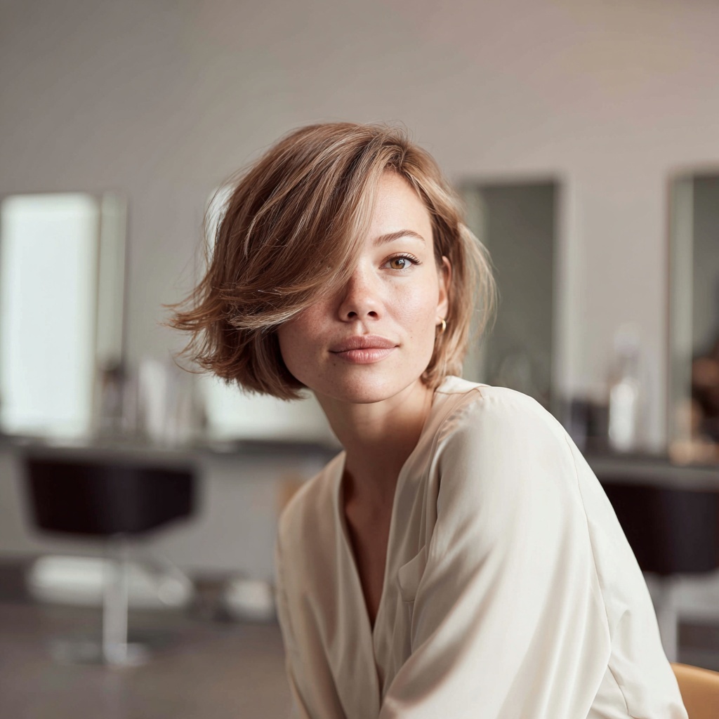 Polished Short C-Cut Reflecting Modern Simplicity