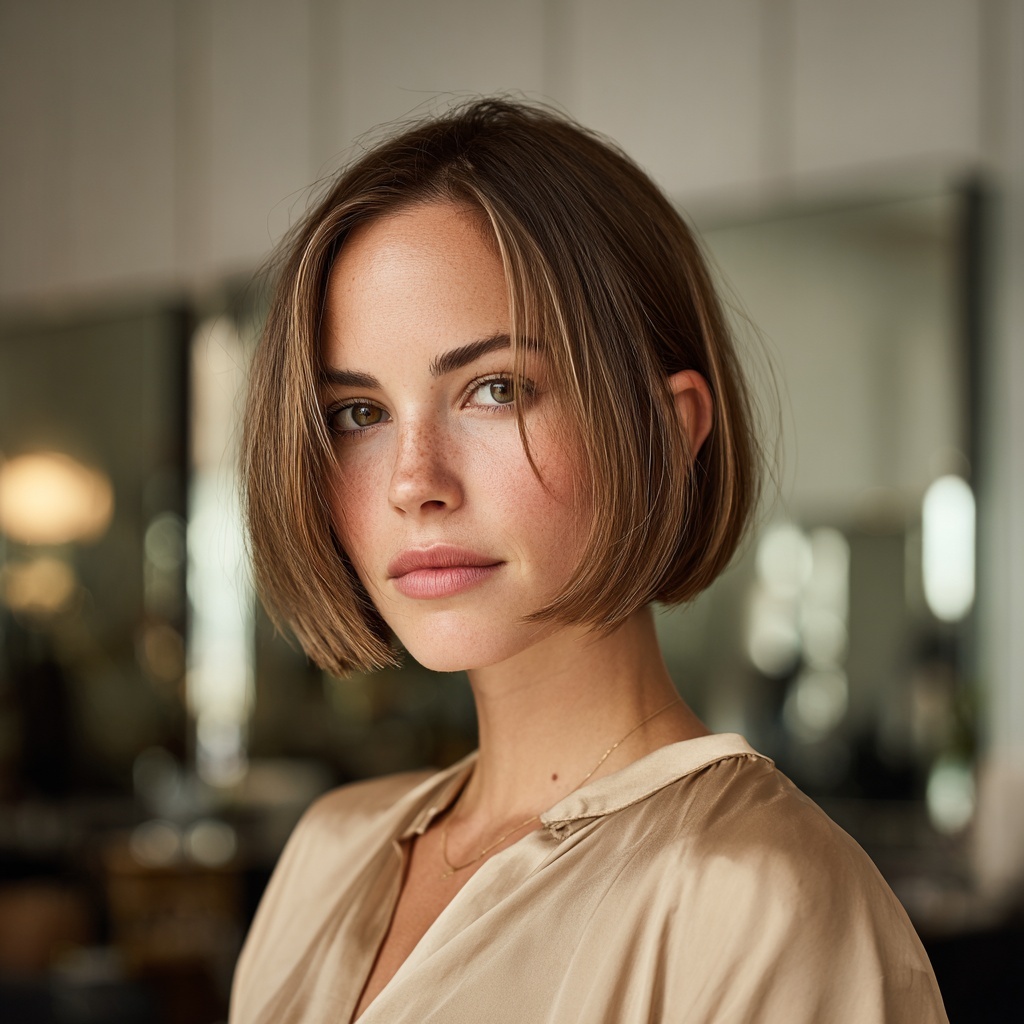 Precision Cut Bob Brings Quiet Symmetry