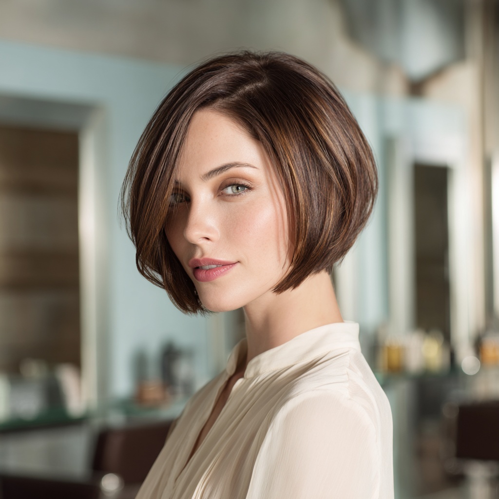 Refined Line C-Cut Bob Showing Soft Detail