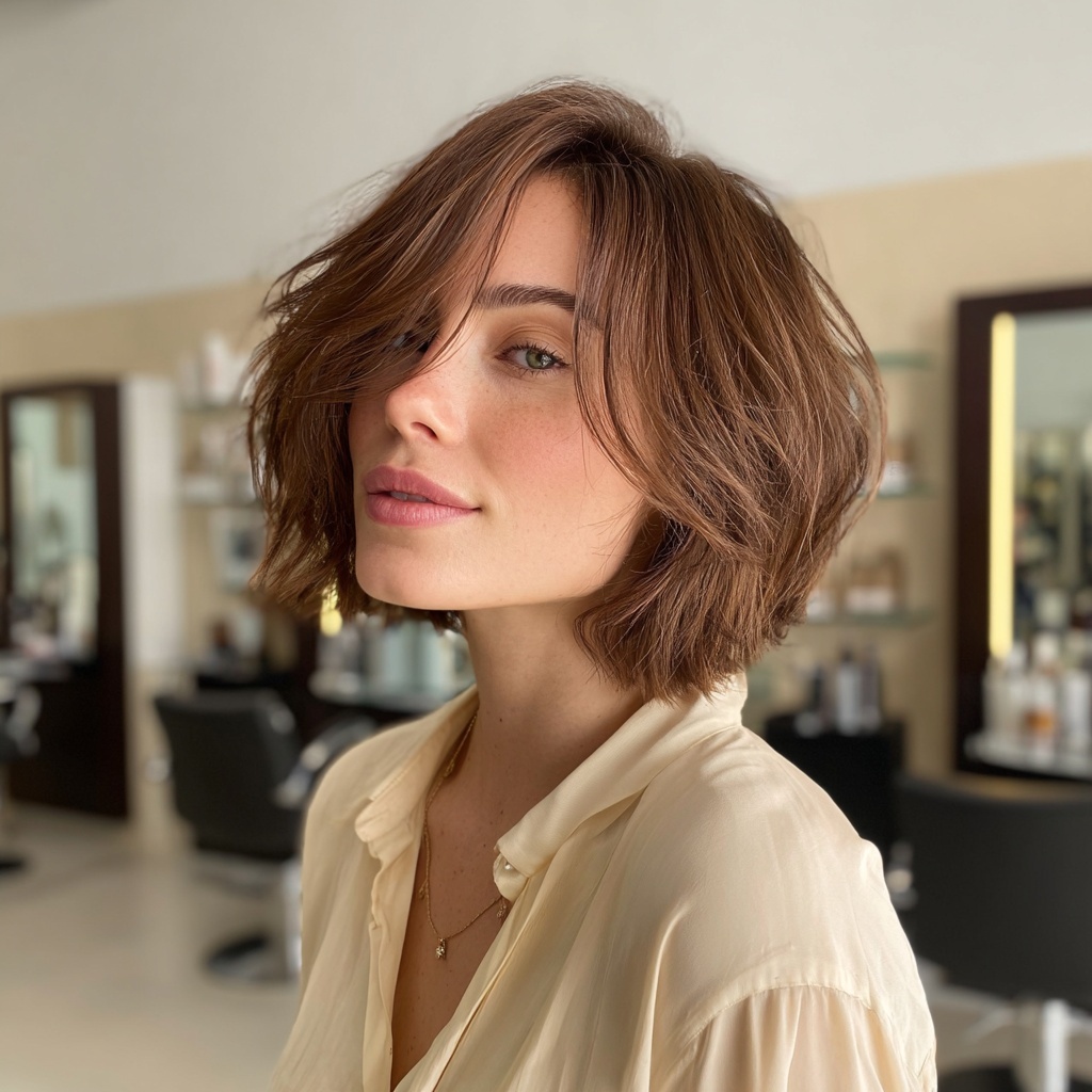 Rosewood Bob with Soft Shadow Texture