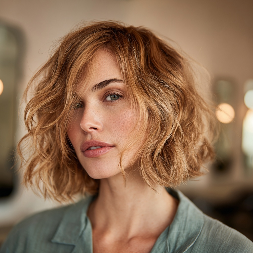 Sand Dune Blonde Bob paired with Breezy Ripple Waves