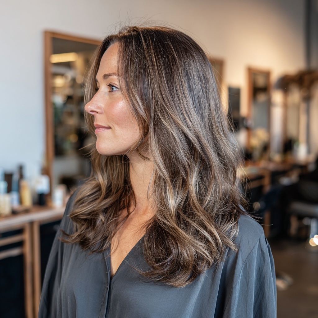 Sandy Beige Balayage for Subtle Lift