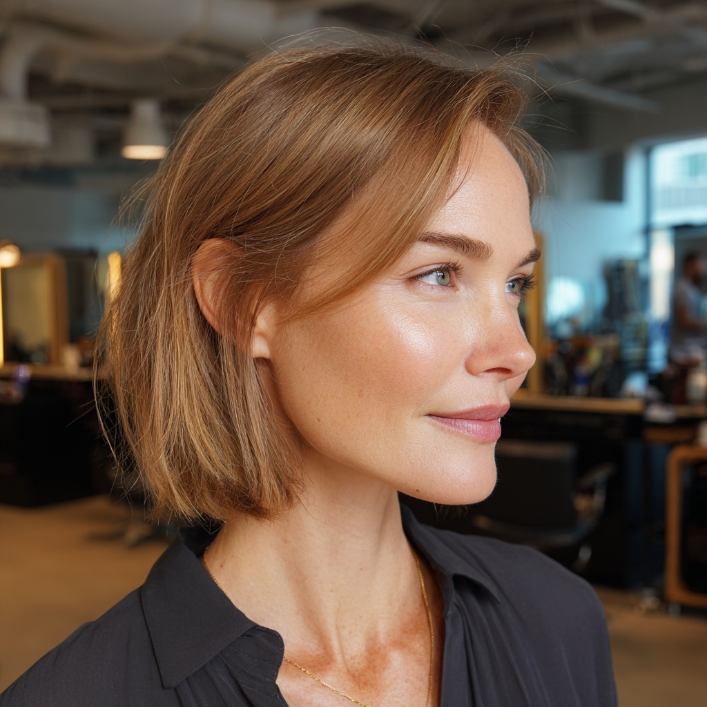 Sculpted Neckline Bob Creates Clean Proportion