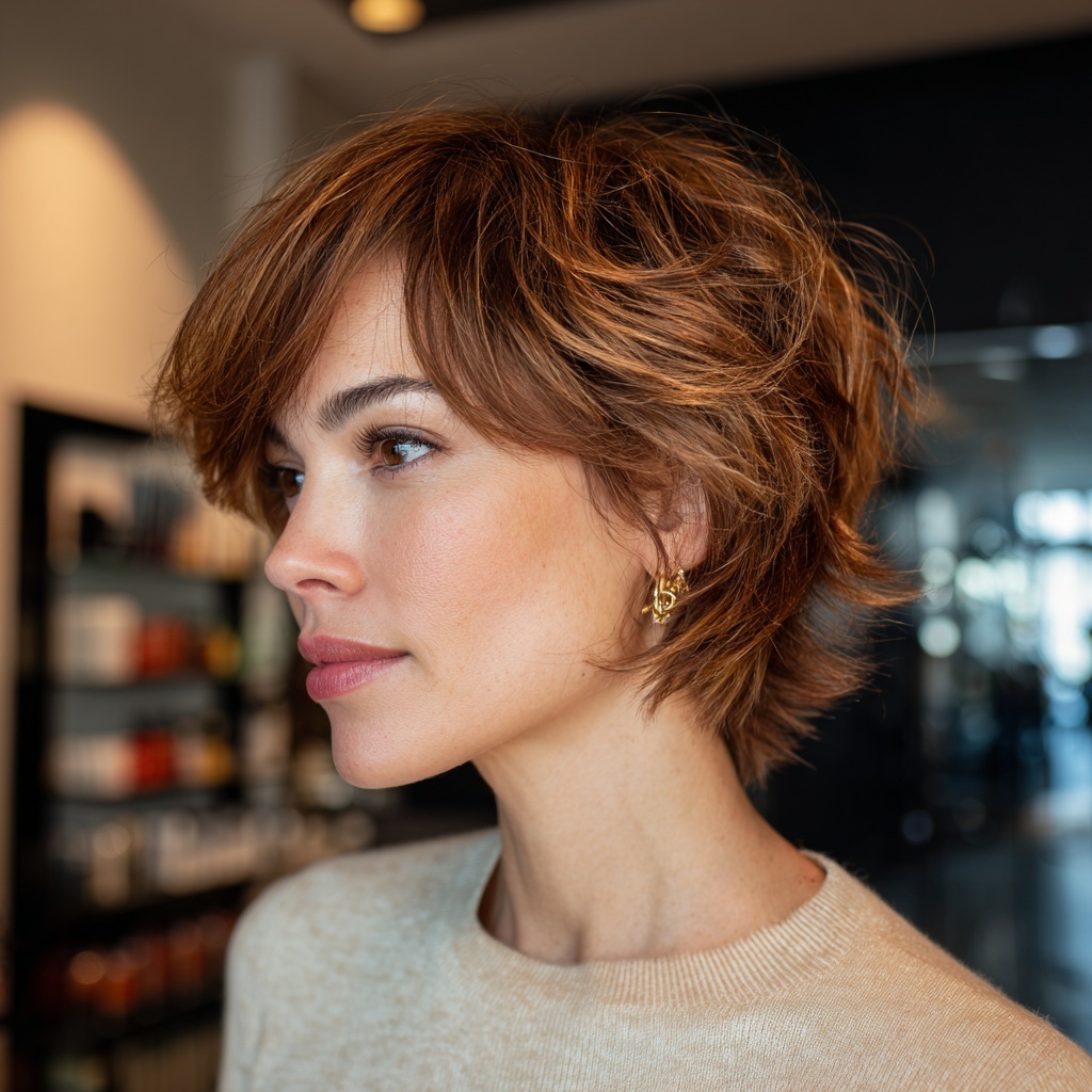 Shaggy Pixie Bob with Broken Texture