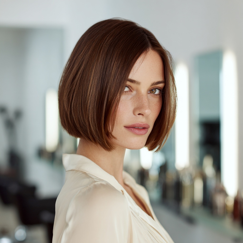 Sleek Polished Bob Reflecting Modern Balance