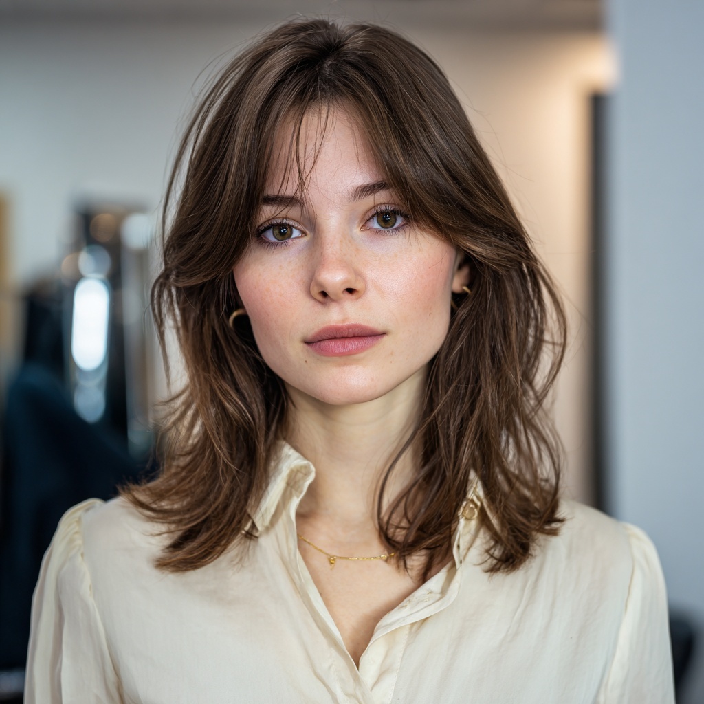 Smoky Brown Hush Cut for Effortless Flow