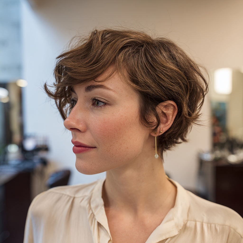 Soft Asymmetric Pixie with Feminine Movement