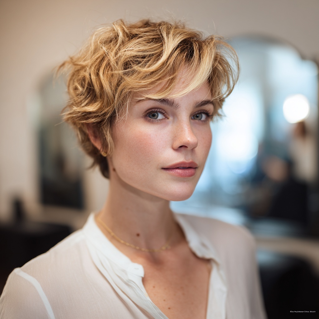Soft Waved Pixie with Natural Ease