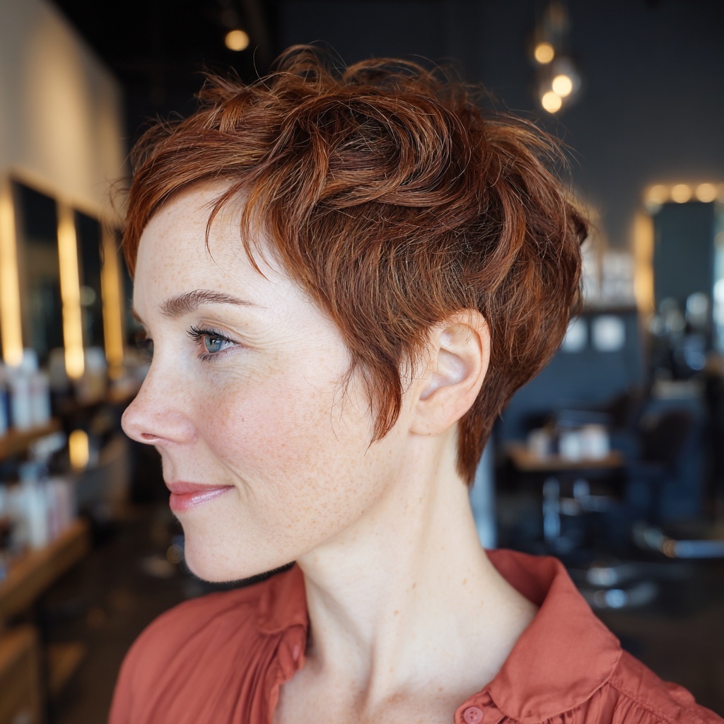 Spiced Cinnamon Pixie with Cropped Sides