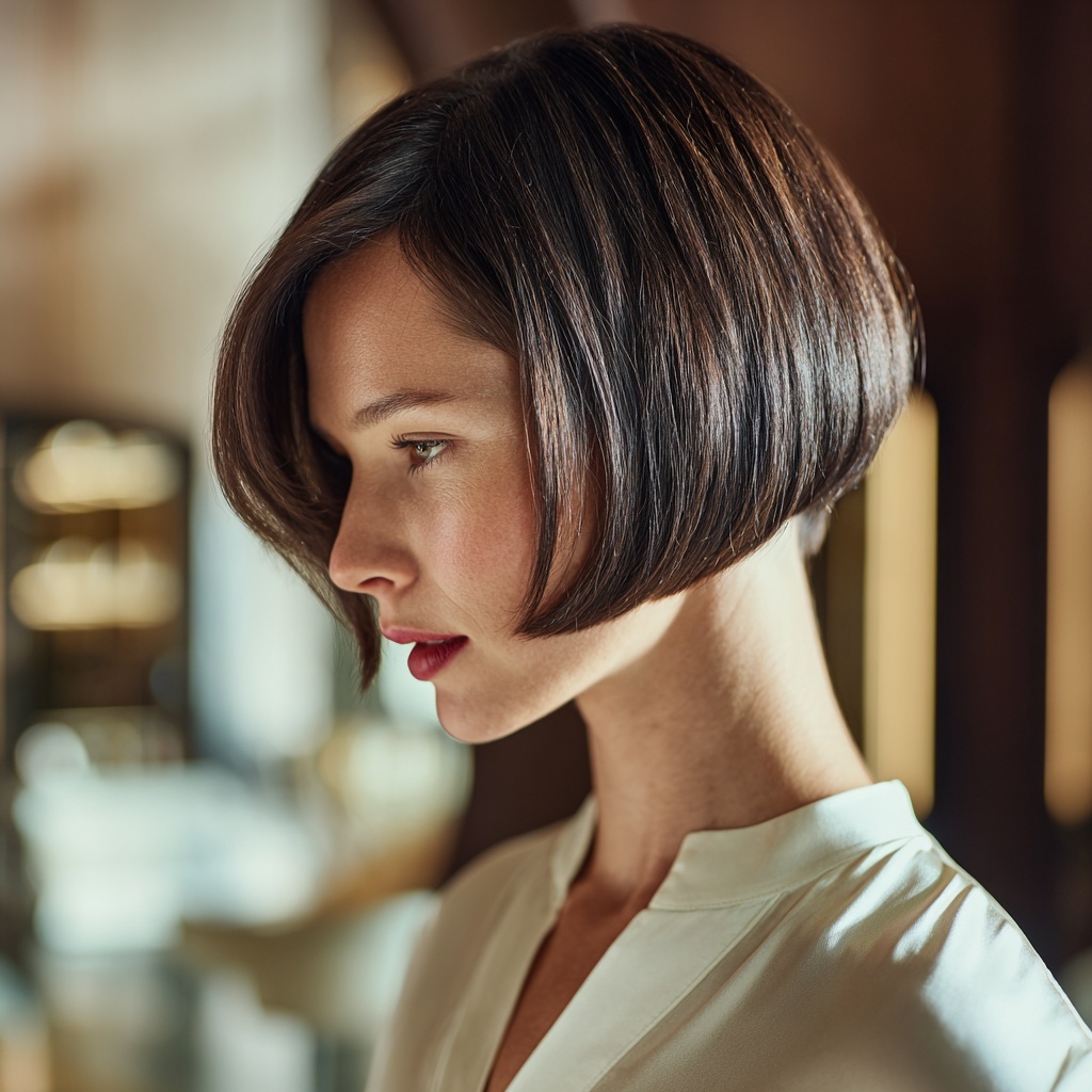 Structured Short Bob Shapes a Sharp Edge