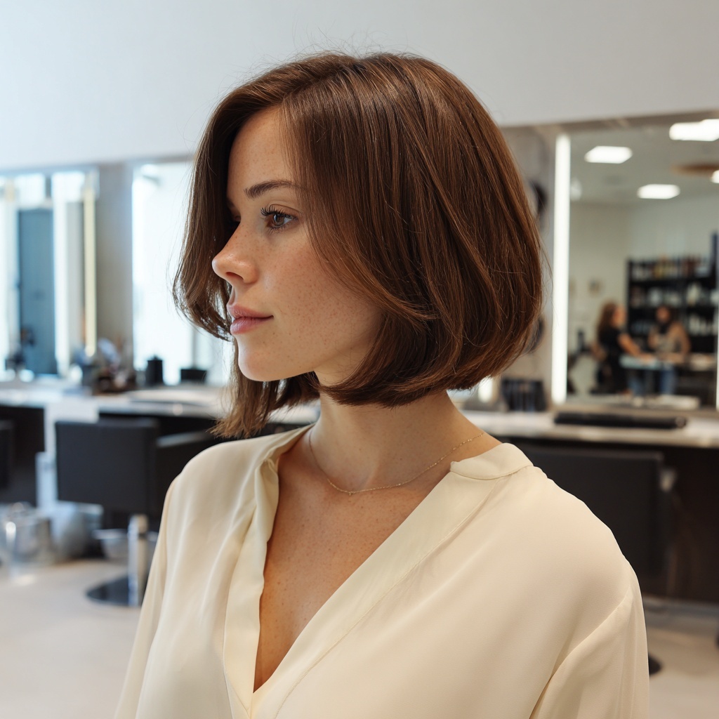 Tailored C-Cut Bob with Sculpted Ends
