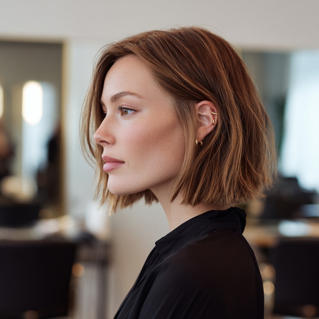 Tapered Jawline Bob Draws Gentle Focus