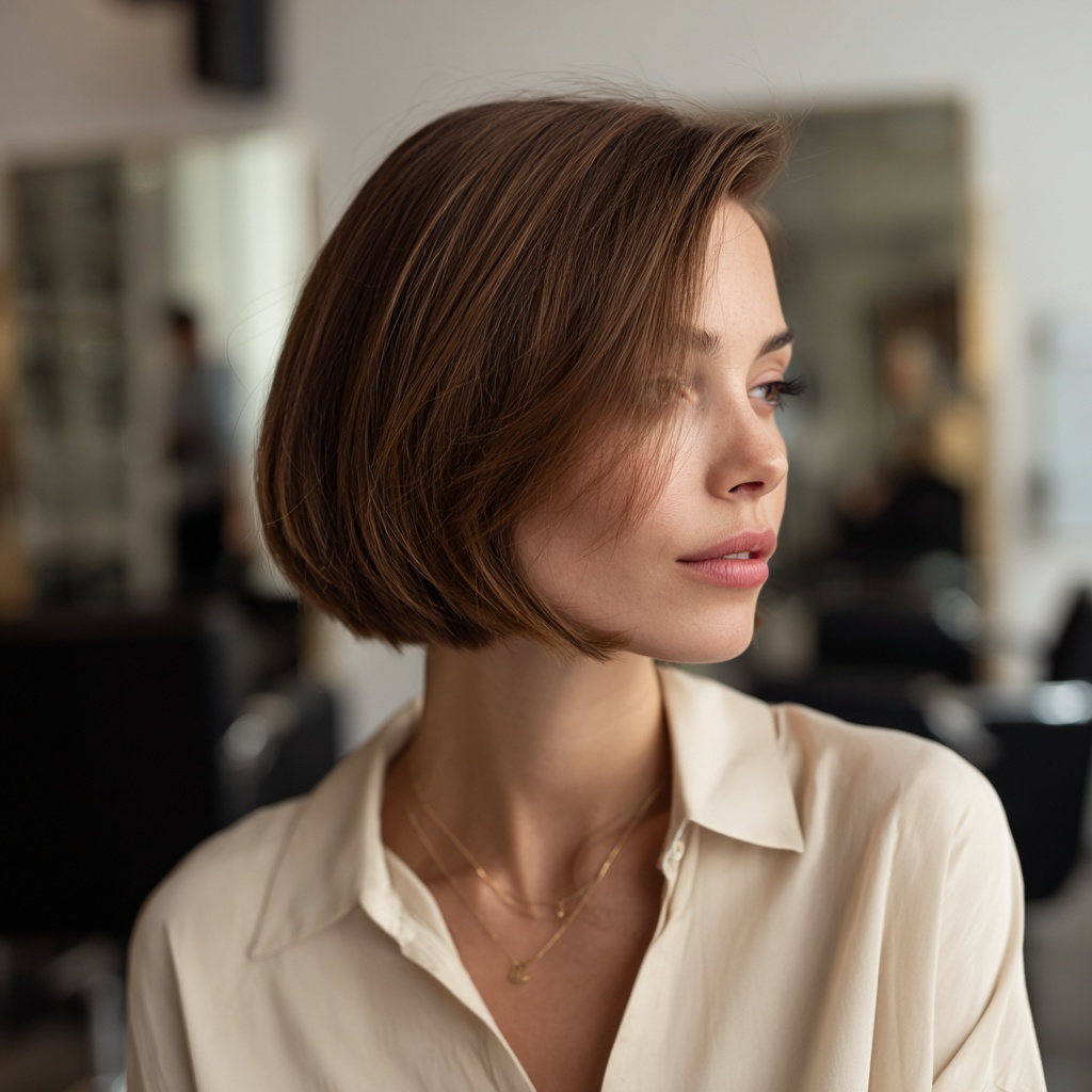 Tapered Undercut Bob Maintaining Sculpted Flow