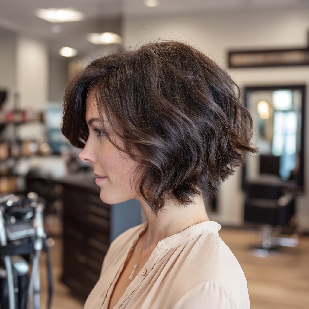 Textured Curve Bob Holding Controlled Volume