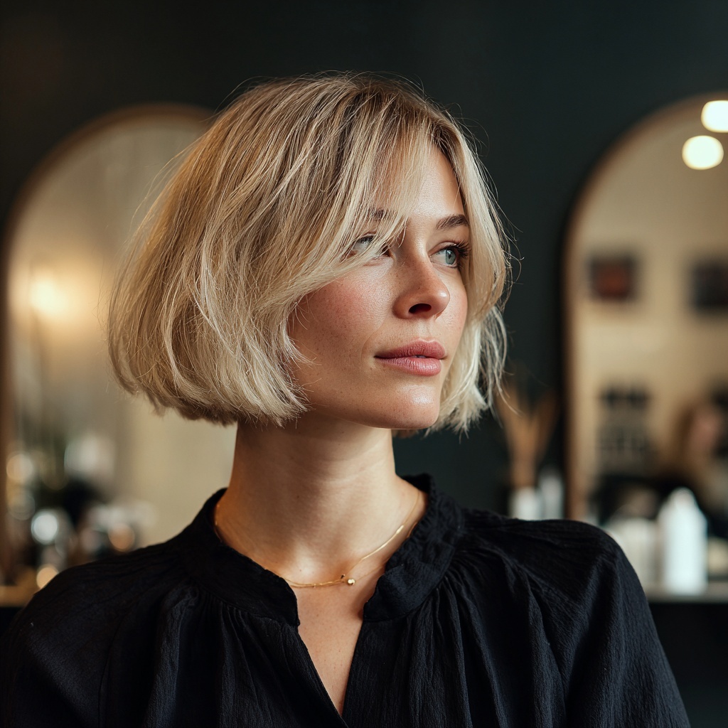 Textured Glass Bob Reflecting Clarity