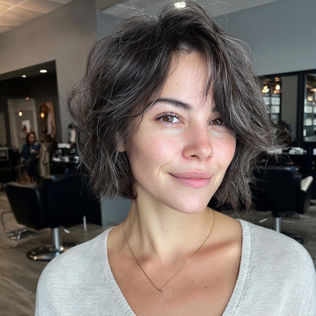 Textured Pixie Bob with Wispy Fringe