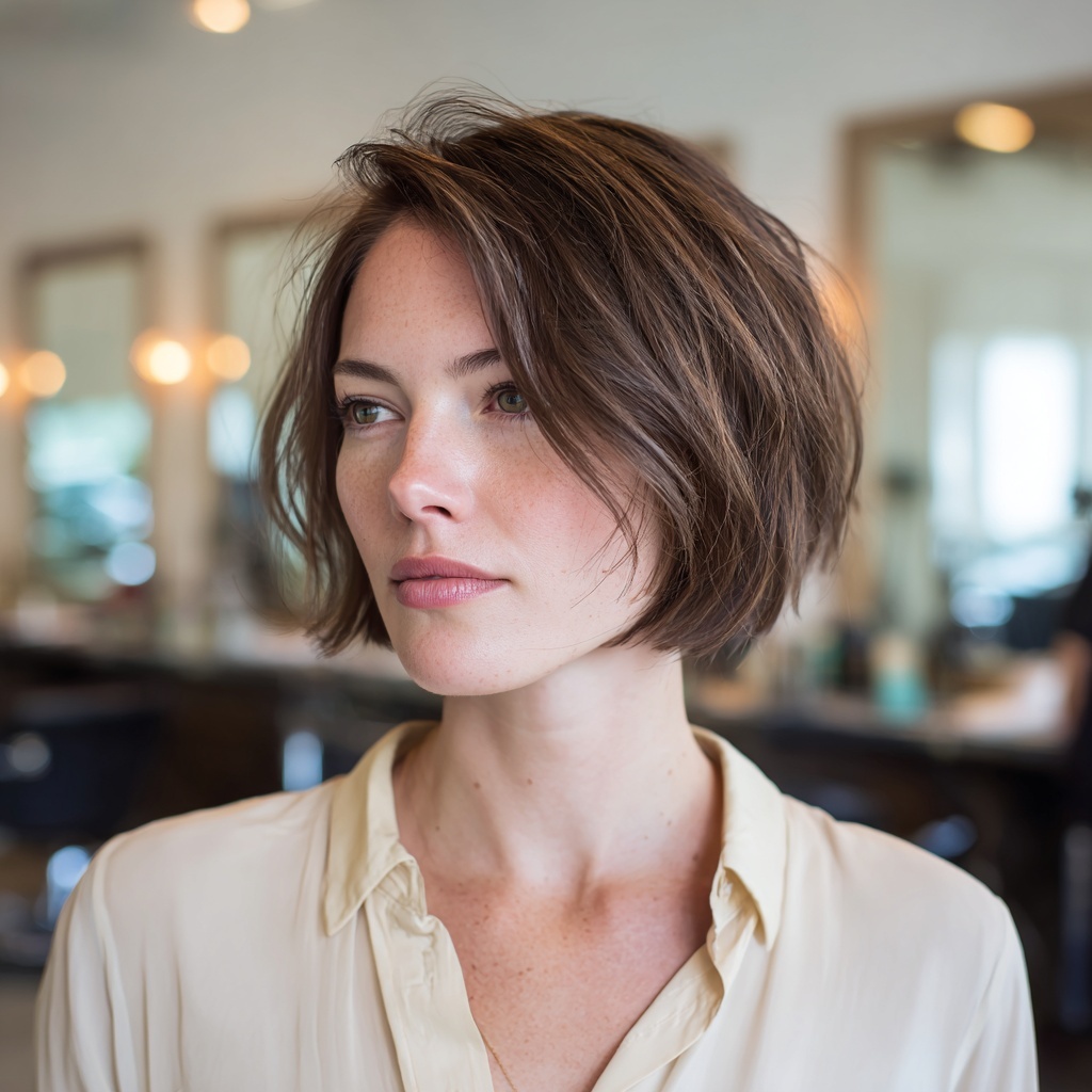 Textured Undercut Bob Blending Power and Ease