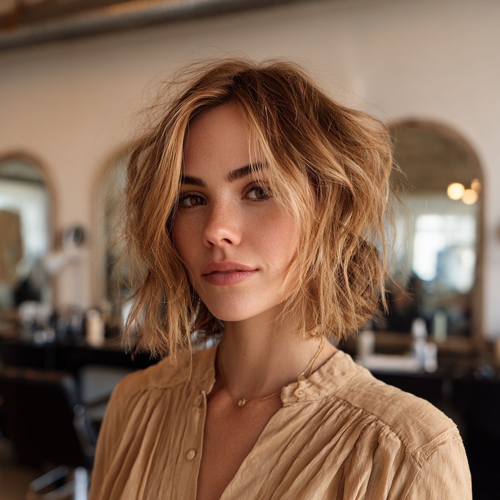 Tousled Butterfly Bob with Easy Texture