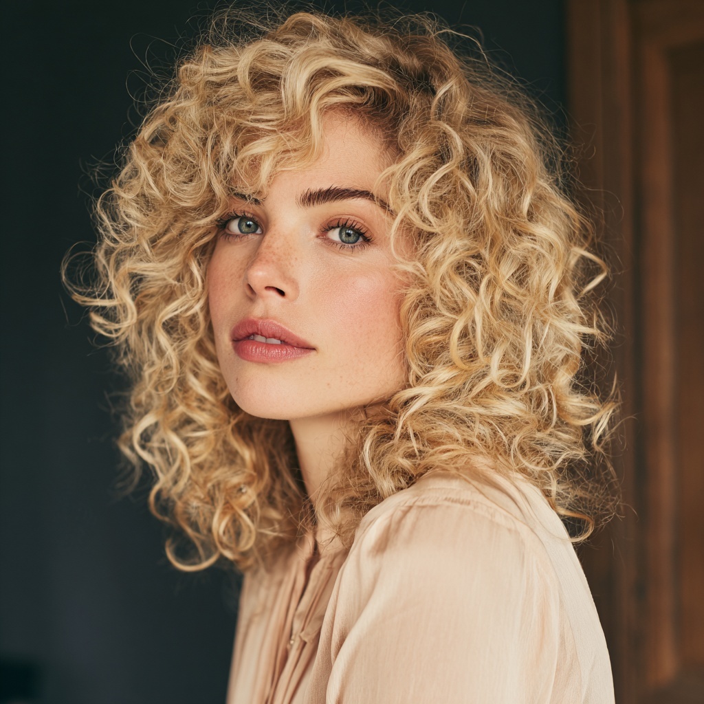 Vanilla Blonde Curls With Soft Movement