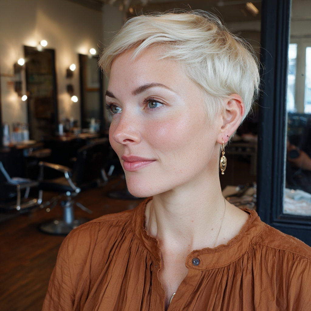 Vanilla Polished Pixie with Cropped Back