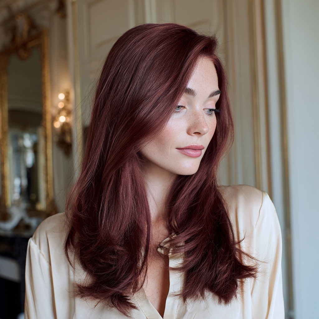 Velvet Burgundy for Soft Reflection