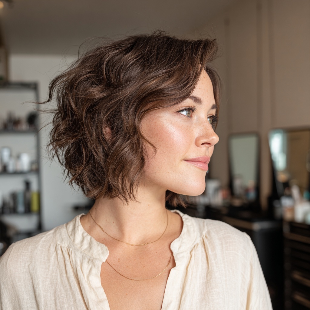 Waved Pixie-Bob Catching Subtle Light