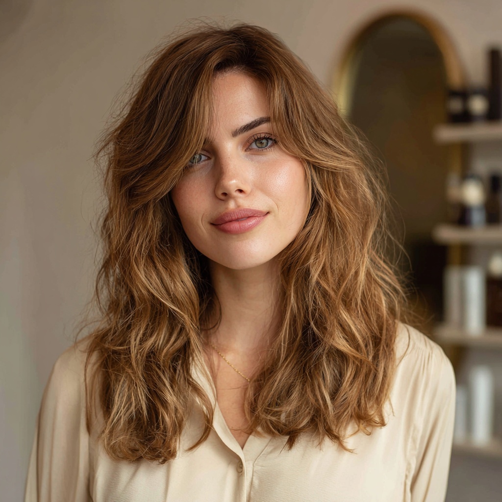 Wavy Hush Cut with Air-Touch Layers