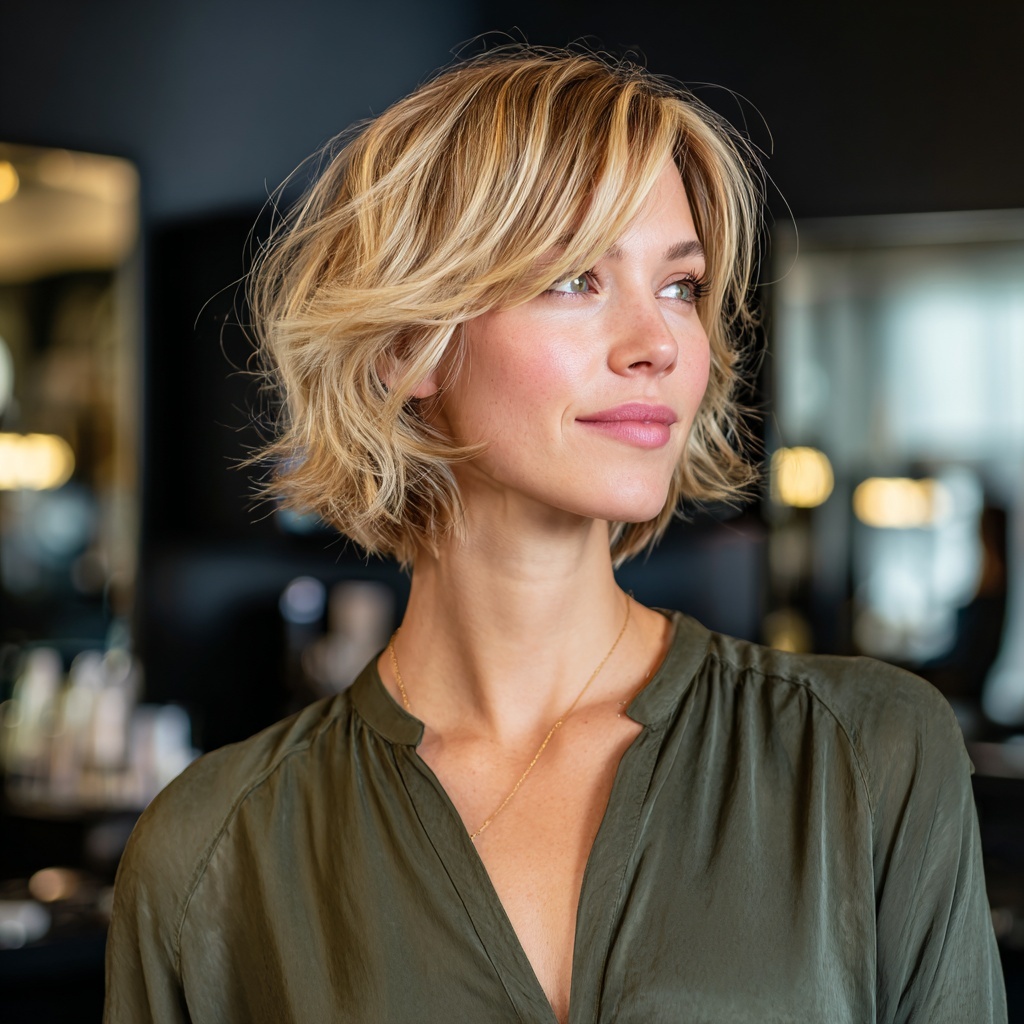 Whisper-Light Butterfly Bob with Wispy Ends