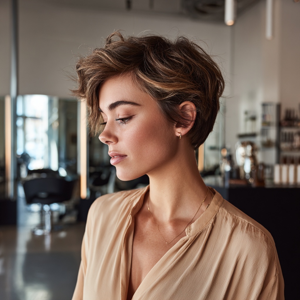 Windswept Pixie With Natural Flow